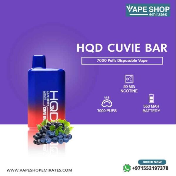 HQD Cuvie Bar 7000 Puffs Disposable Vape in UAE - Image 5