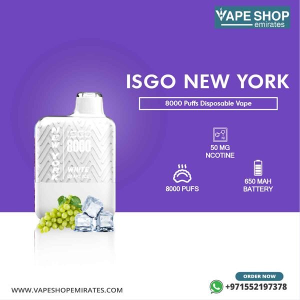 Isgo New York 8000 Puffs Disposable Vape in UAE - Image 4