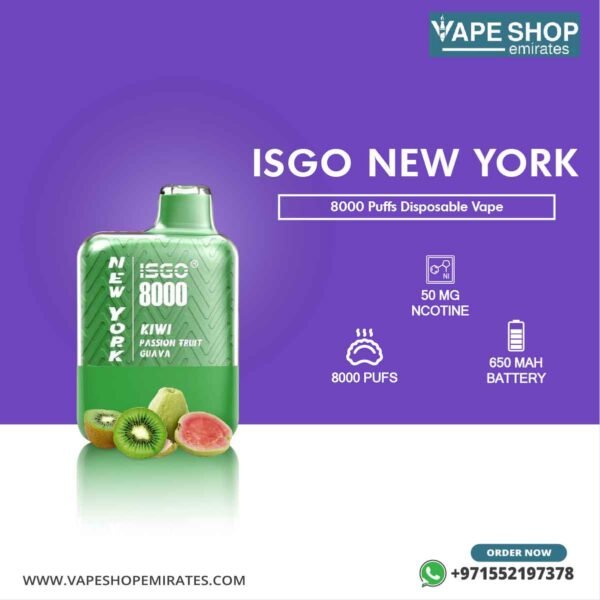 Isgo New York 8000 Puffs Disposable Vape in UAE - Image 6