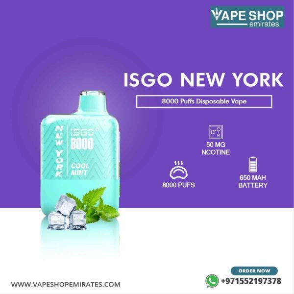 Isgo New York 8000 Puffs Disposable Vape in UAE - Image 7