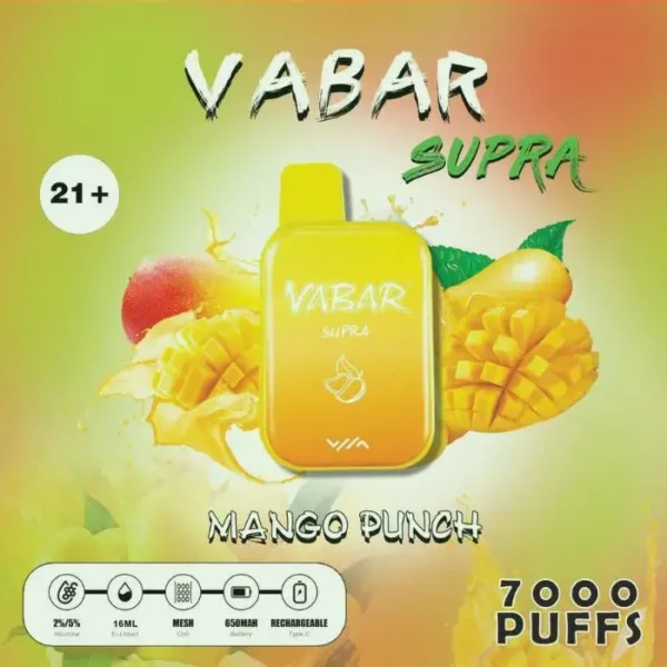 Vabar Supra 7000 Puffs Disposable Vape in Dubai UAE - Image 2