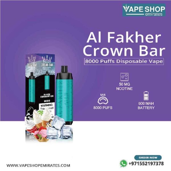 Al Fakher Crown Bar 8000 Puffs Disposable Vape in UAE - Image 3