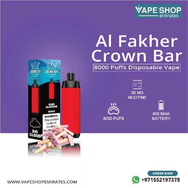 Al Fakher Crown Bar 8000 Puffs Disposable Vape in UAE - Image 4