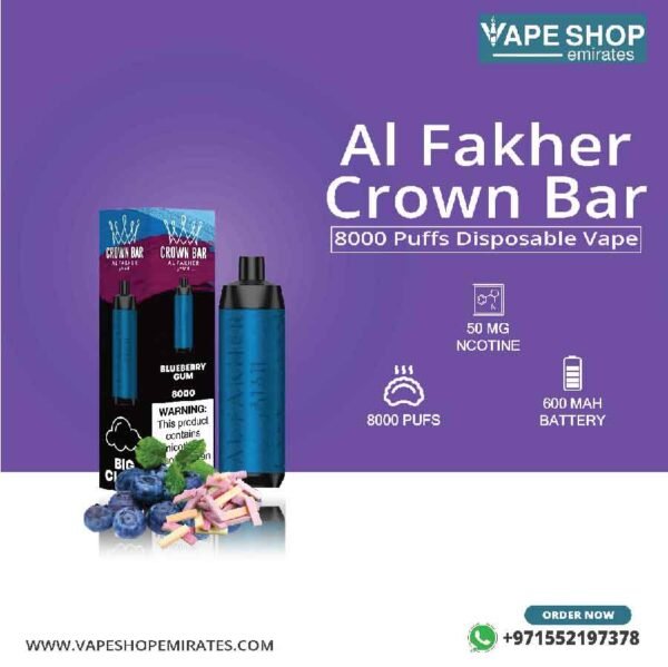 Al Fakher Crown Bar 8000 Puffs Disposable Vape in UAE - Image 6